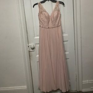 Mori Lee full length bridesmaid dress